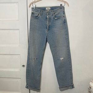 Agolde Light Wash High Waisted Jeans
